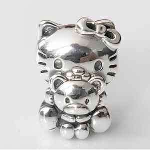 Hello Kitty Bracelet Charm 925Sterling Silver Hello Kitty Face Bead Charm Sanrio